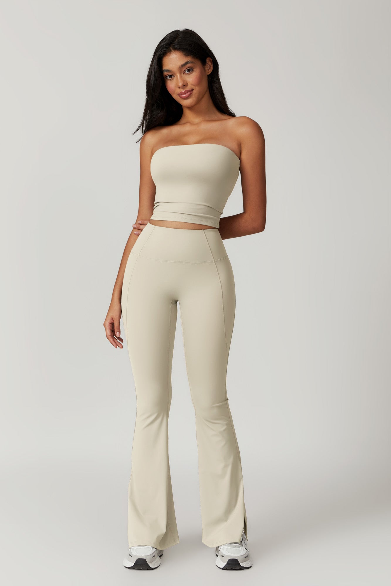 Allison Flare Leggings - Cream