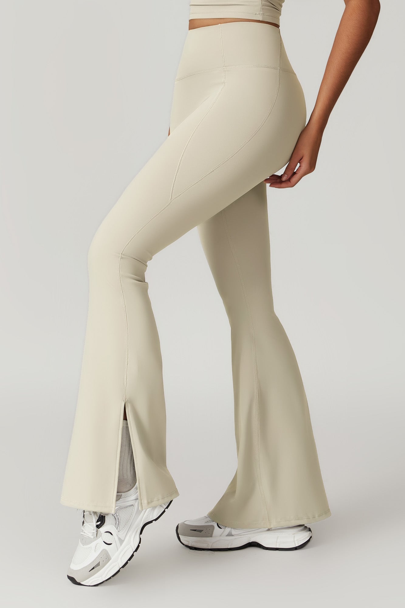 Allison Flare Leggings - Cream