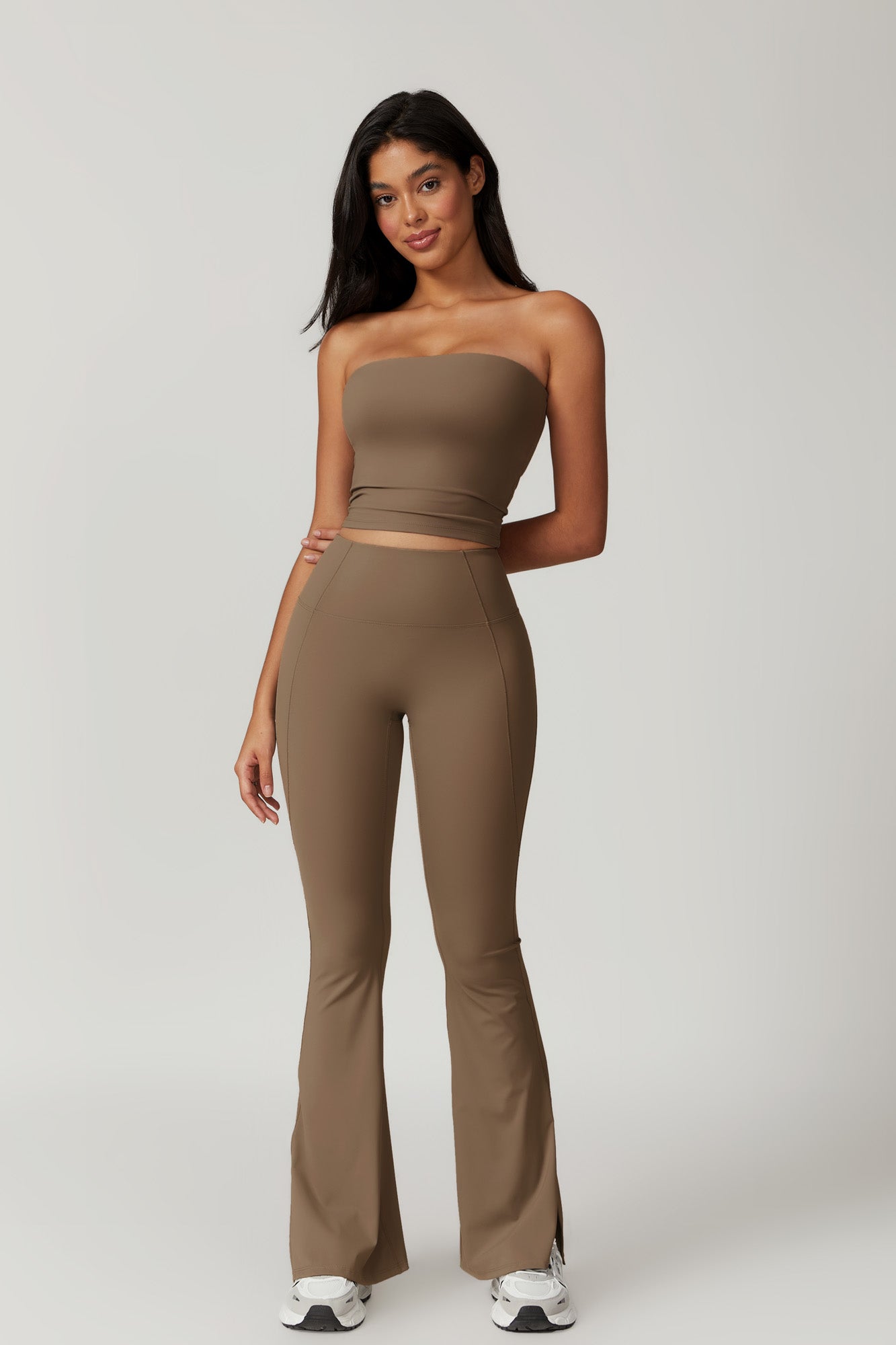 Allison Flare Leggings - Latte