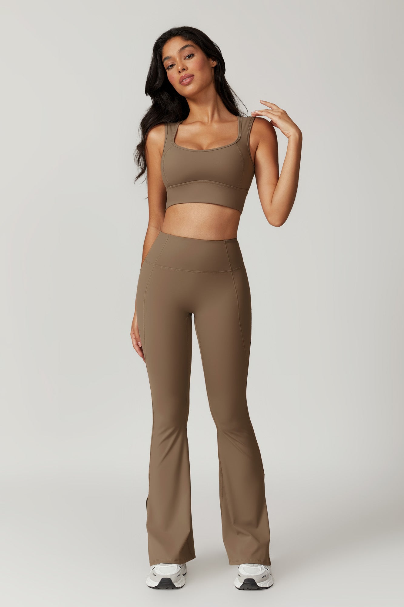Allison Flare Leggings - Latte