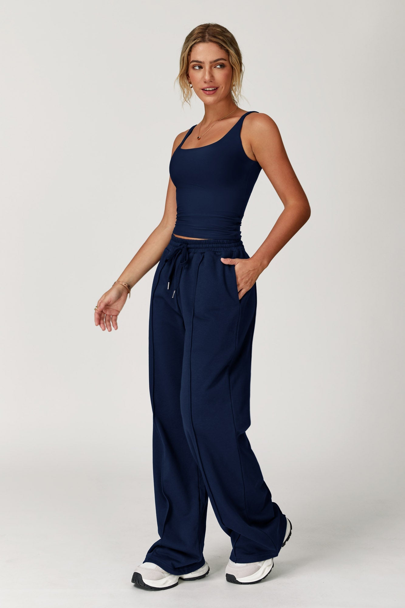 Amber Sleeveless Top - Navy