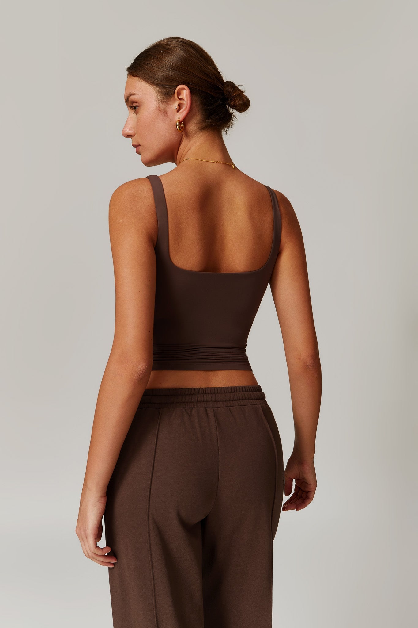 Amber Sleeveless Top - Brown