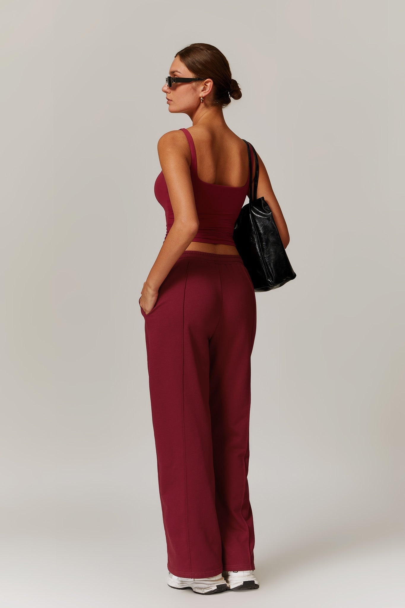 Amber Sleeveless Top - Maroon