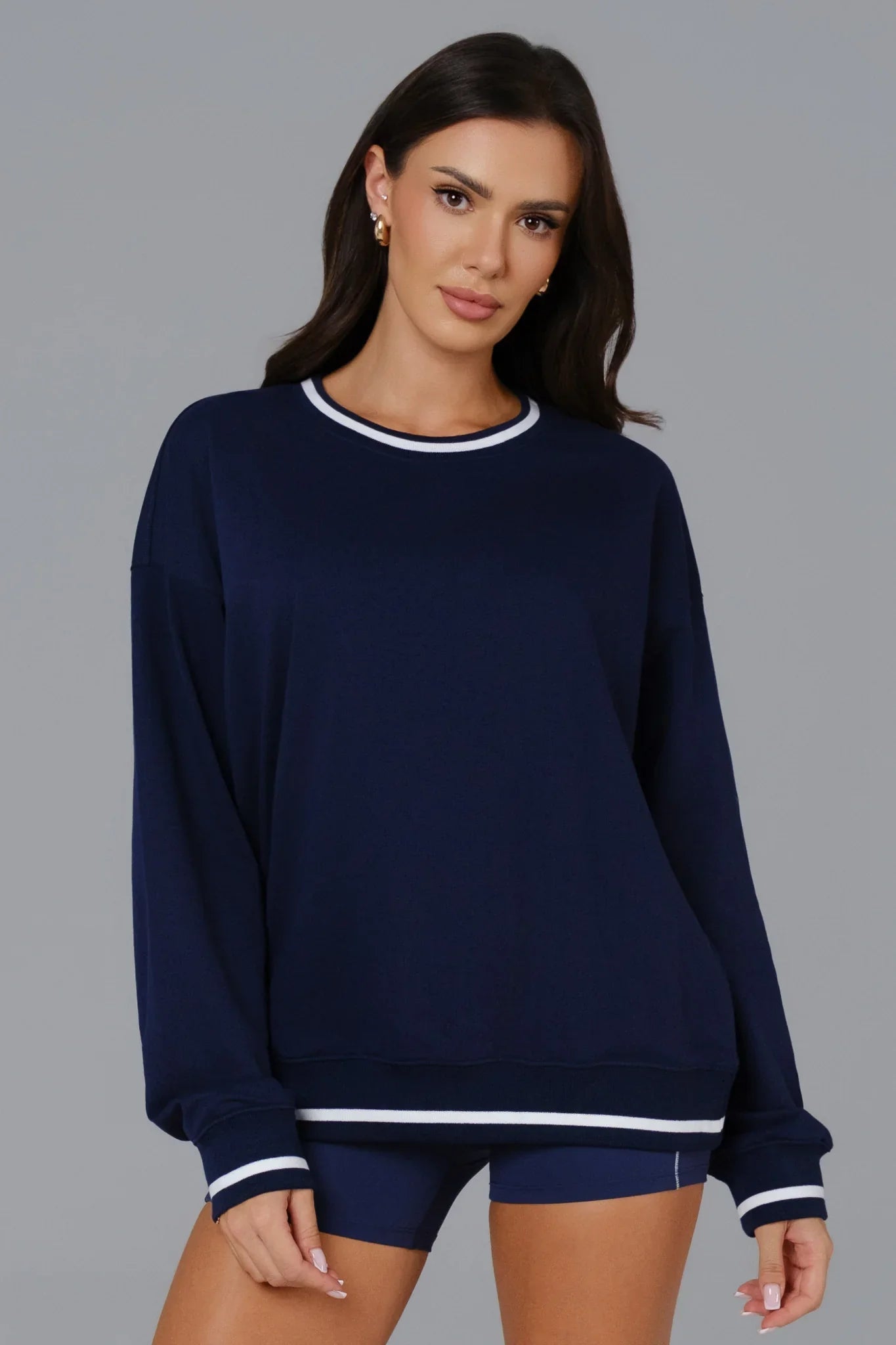 Shelly Oversized Sweatshirt - Azure Blue - Maison and Aurora