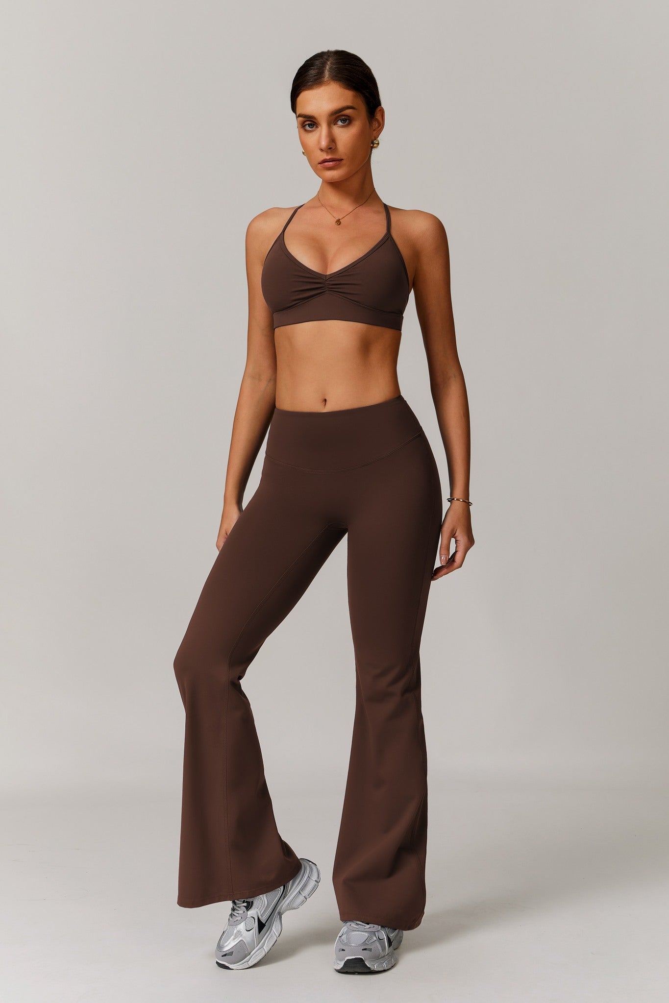 Infinity Flare Leggings - Cocoa - Maison and Aurora