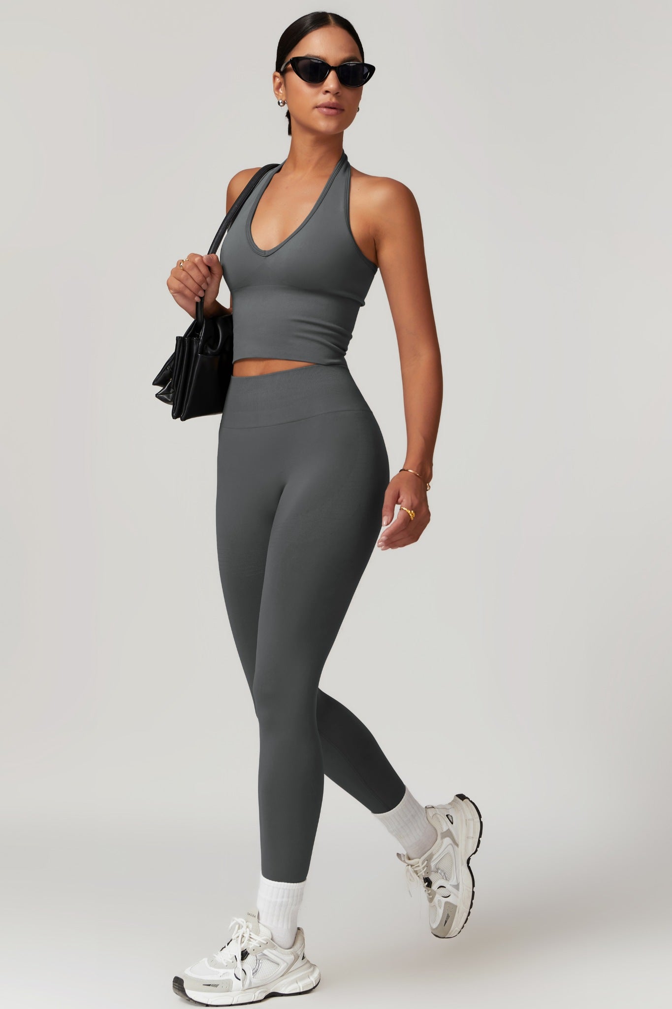 Stella Halter Top - Dark Gray