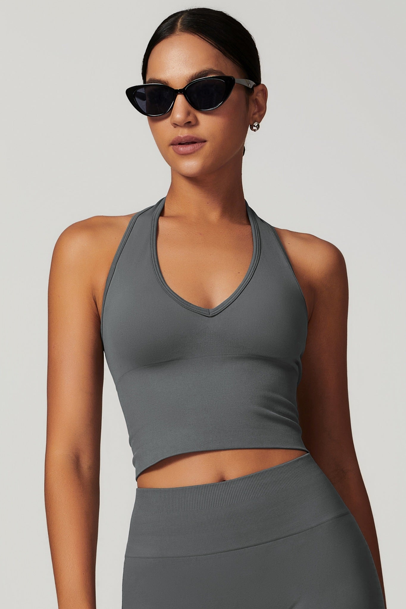 Stella Halter Top - Dark Gray