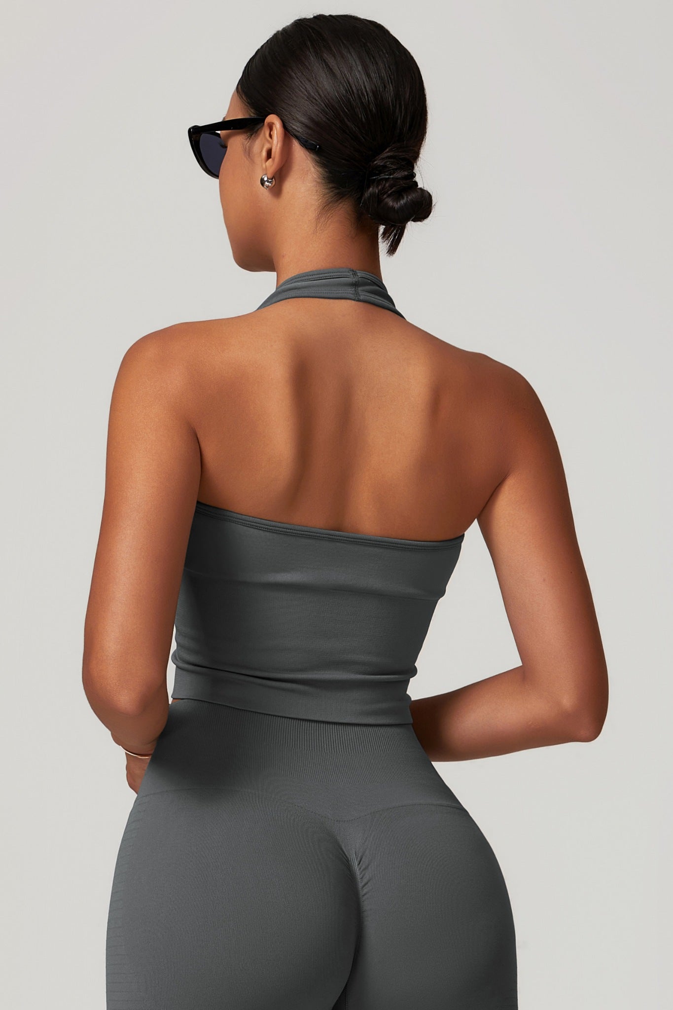 Stella Halter Top - Dark Gray