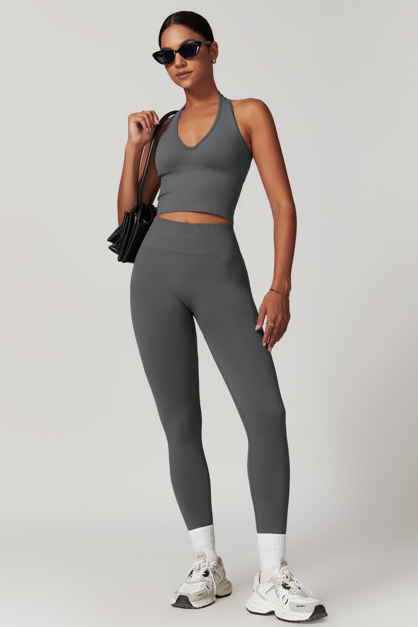 Stella Halter Top - Dark Gray
