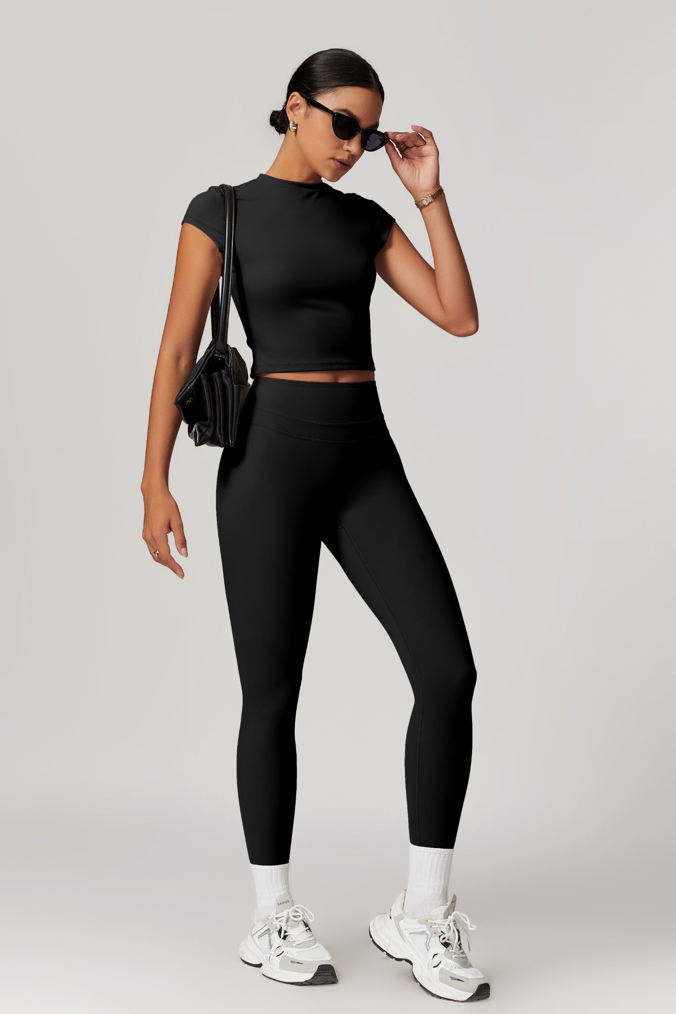 Alexa Crop Top - Black - Maison and Aurora