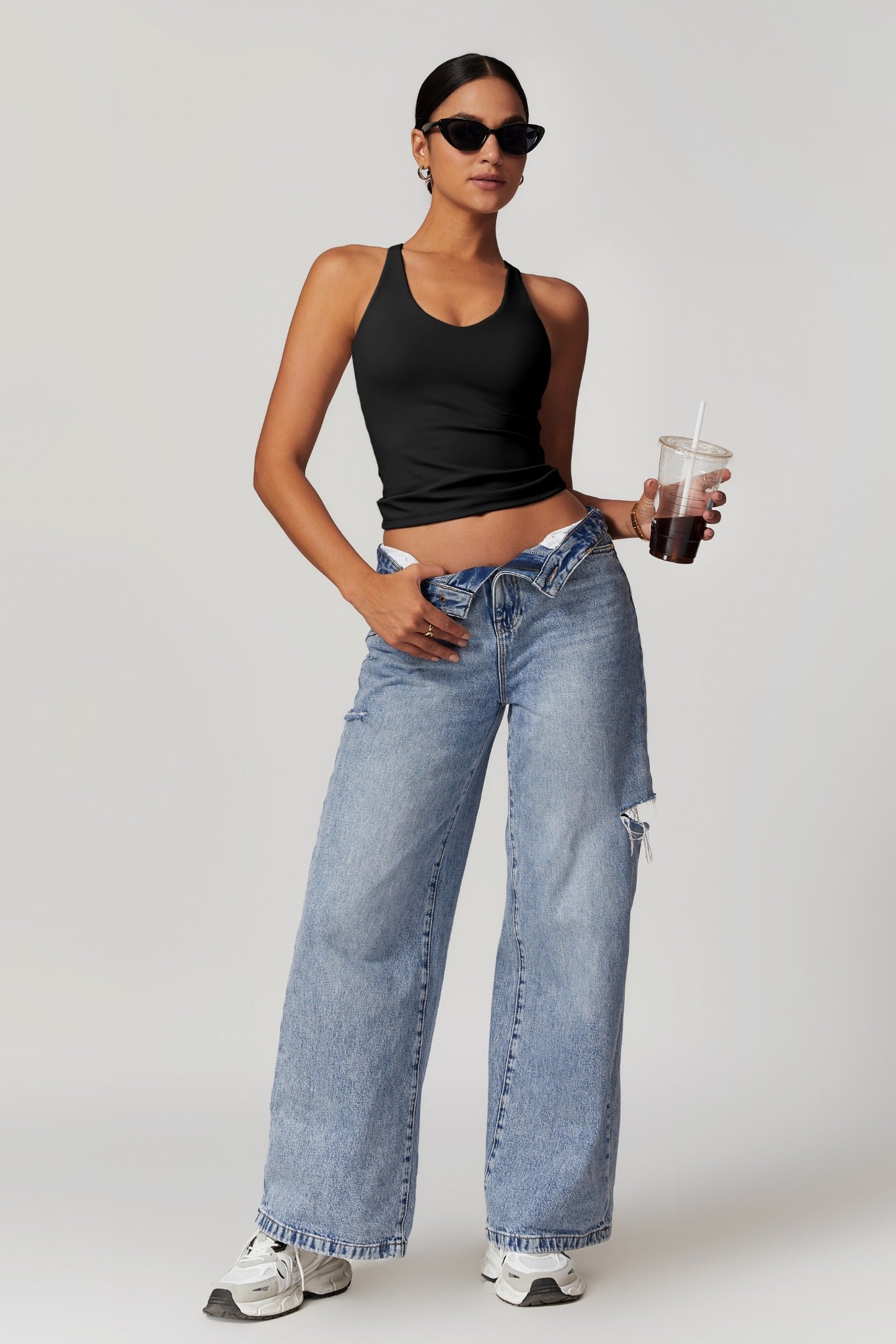 Alexa Sleeveless Top - Black - Maison and Aurora