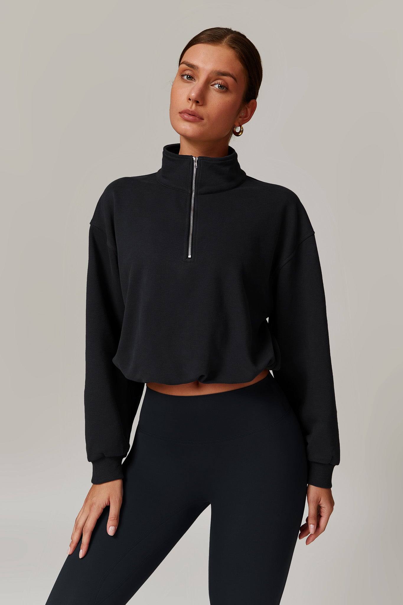 Luna Sweatshirt - Black - Maison and Aurora