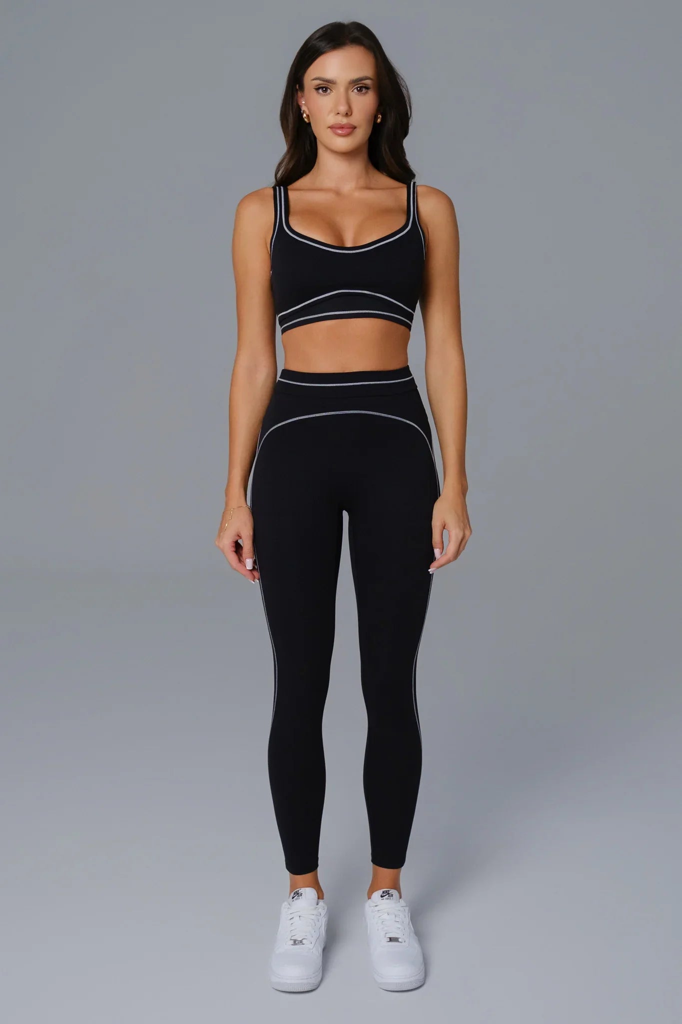 Shelly High Waist Sports Leggings - Black - Maison and Aurora
