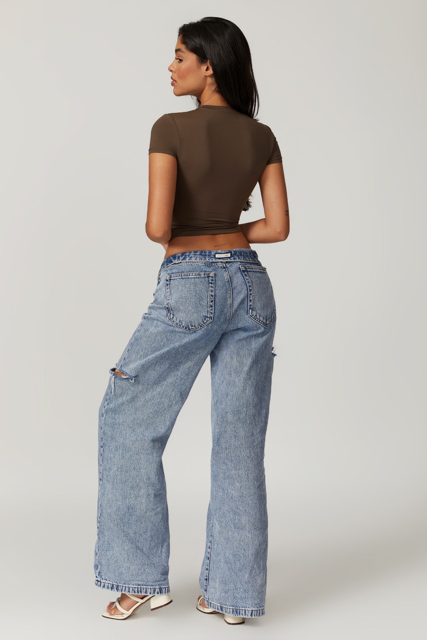 Melanie Crop Top - Brown - Maison and Aurora