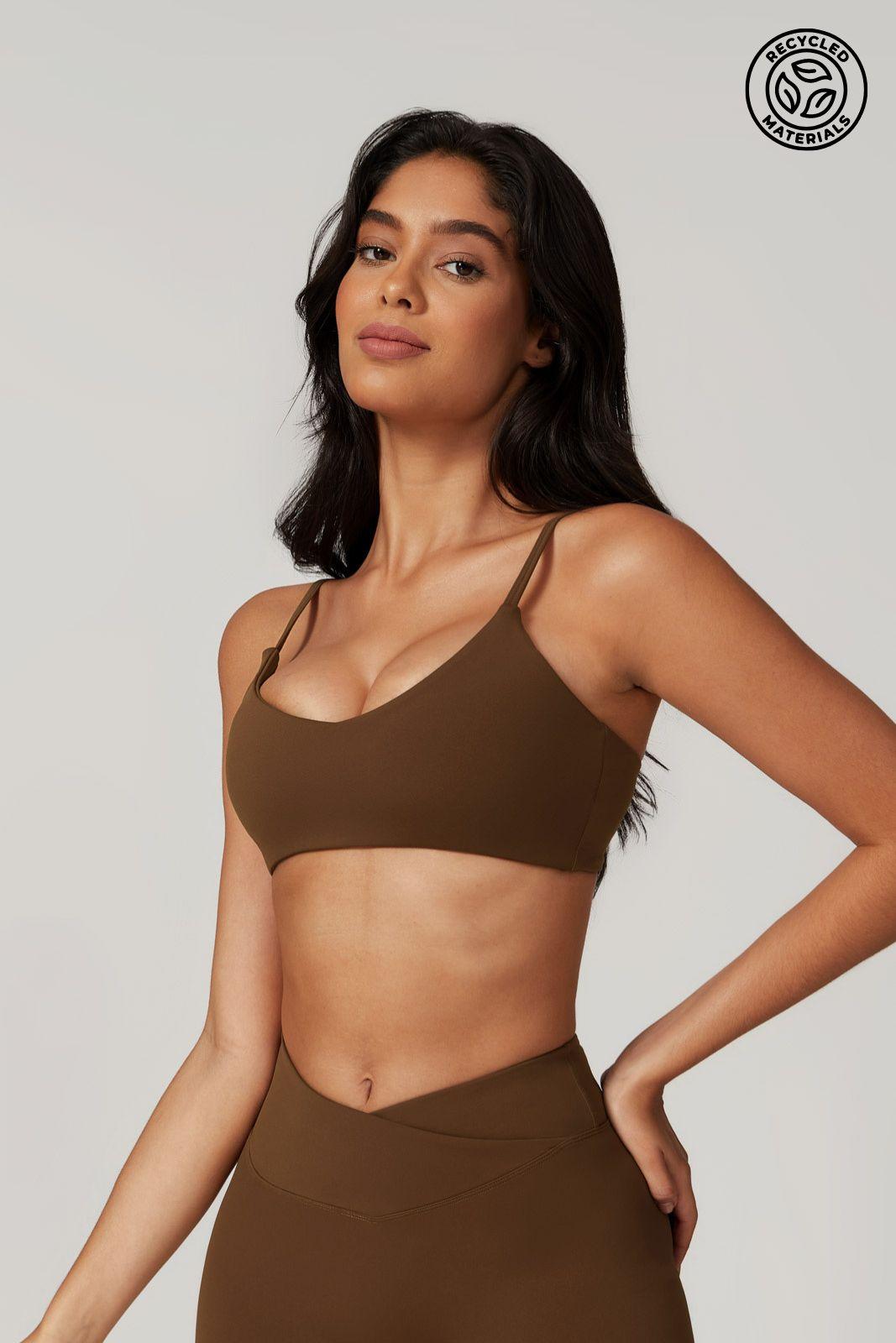 Daisy Sports Bra - Brown (FINAL SALE) - Maison and Aurora