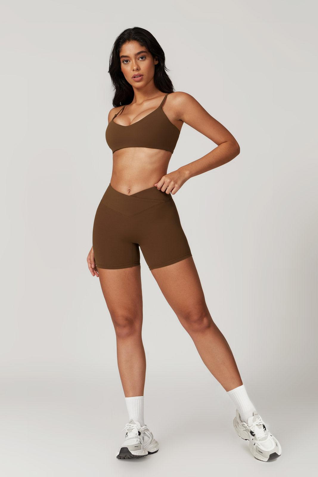 Daisy Sports Bra - Brown (FINAL SALE) - Maison and Aurora