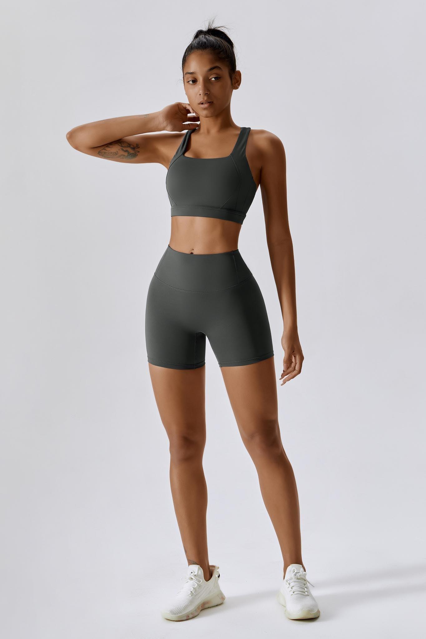 Fit Sports Bra - Charcoal - Maison and Aurora