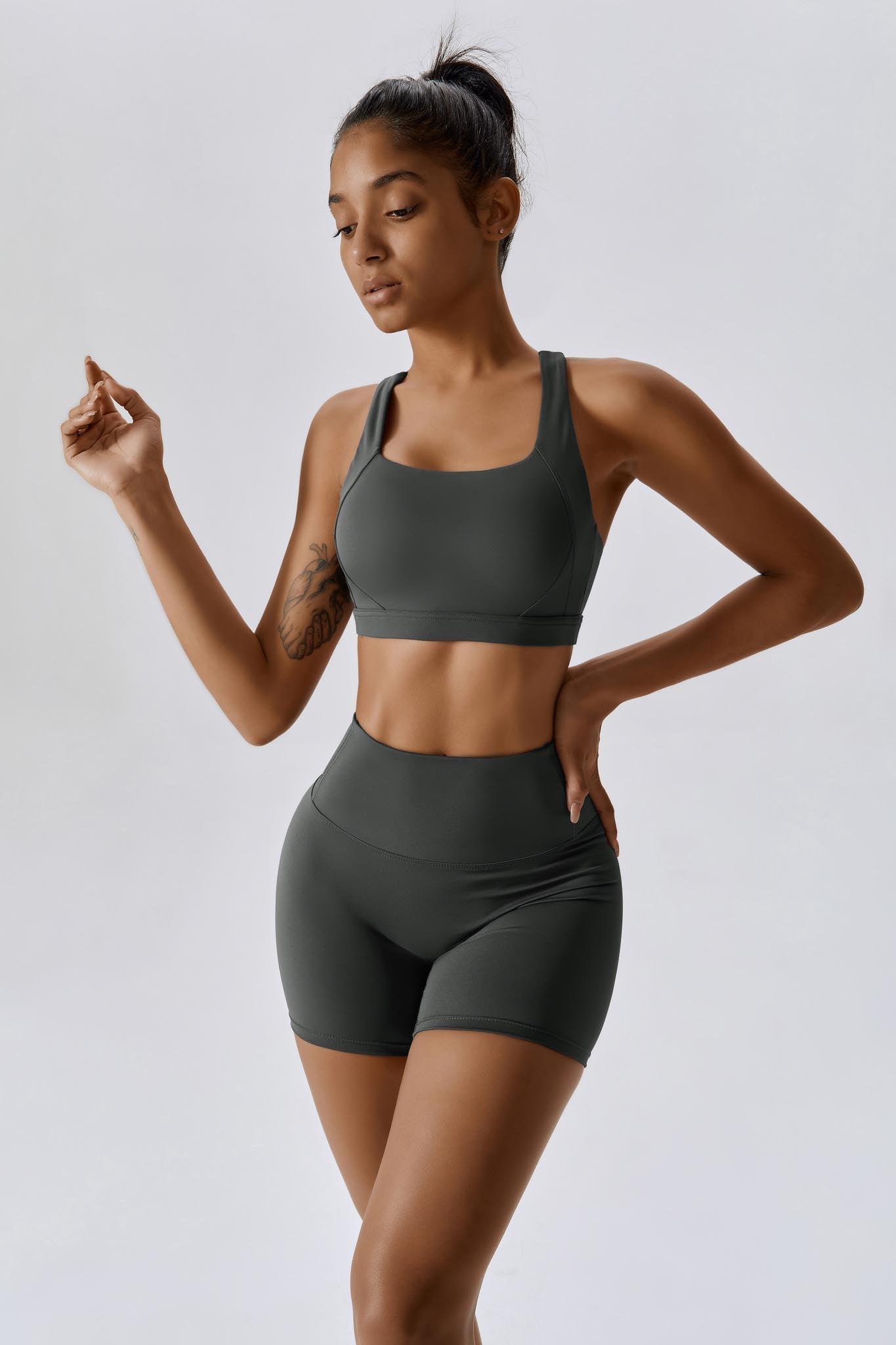 Fit Sports Bra - Charcoal - Maison and Aurora