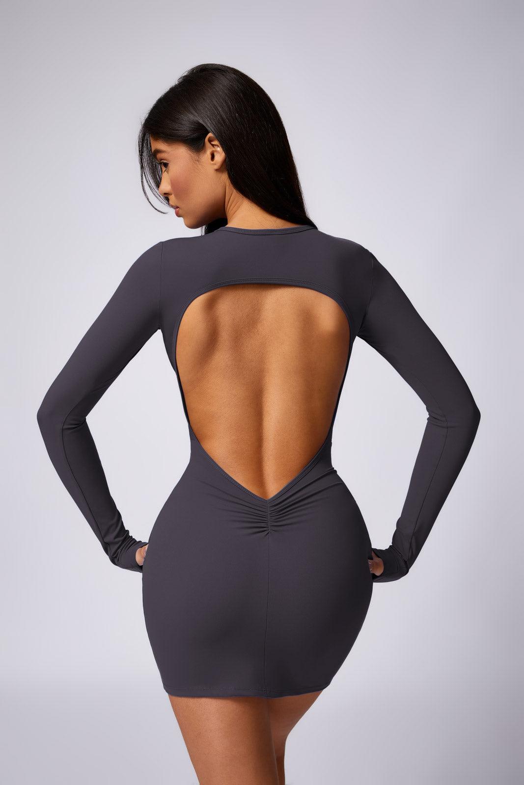 Kennedy Mini Dress - Charcoal (FINAL SALE) - Maison and Aurora