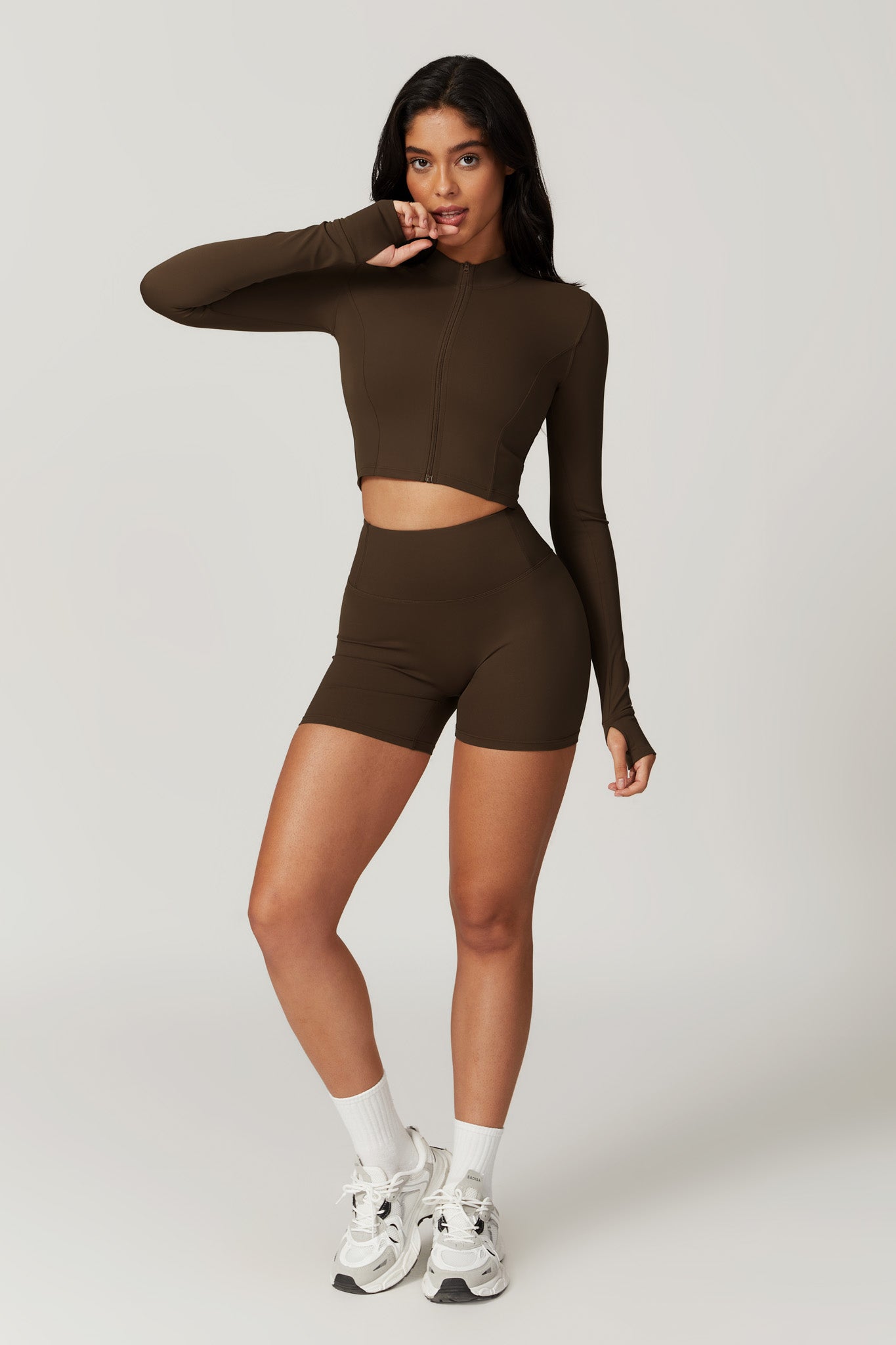 Fit Shorts - Cocoa - Maison and Aurora