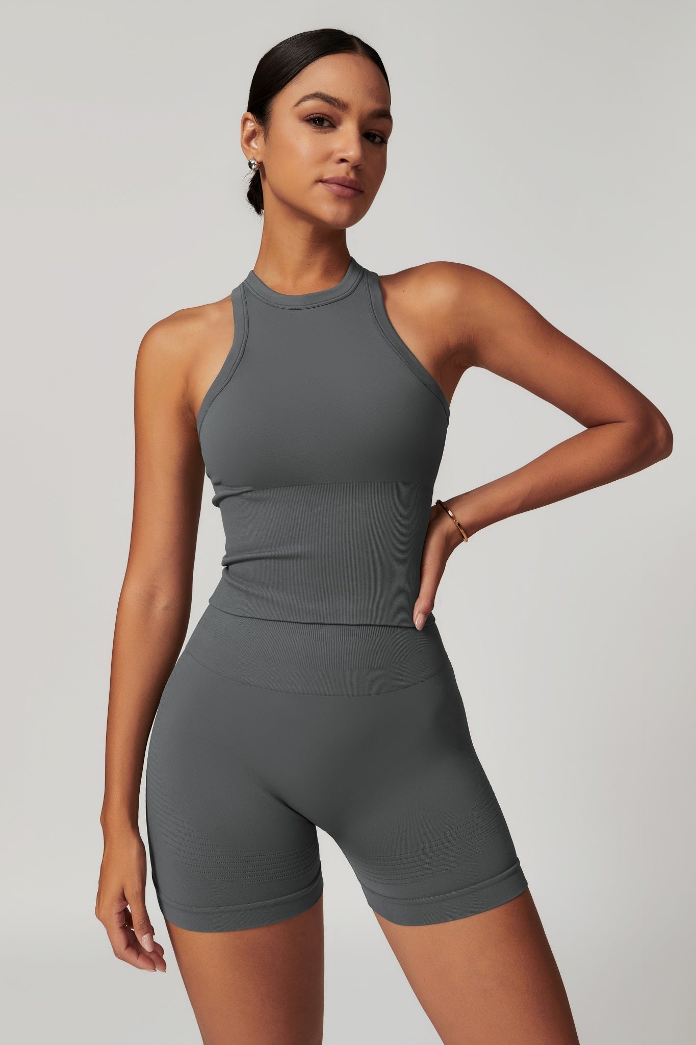 Everyday Racer Top - Dark Gray - Maison and Aurora