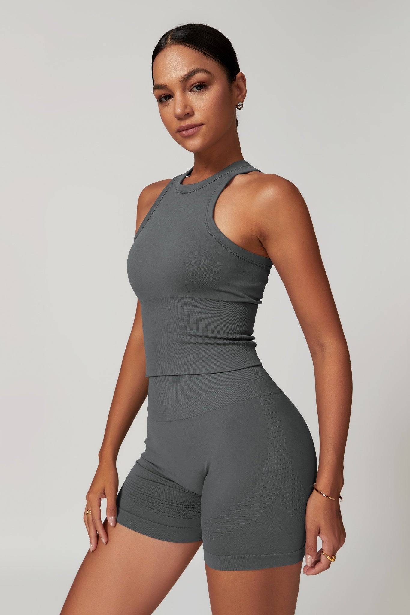 Everyday Racer Top - Dark Gray - Maison and Aurora