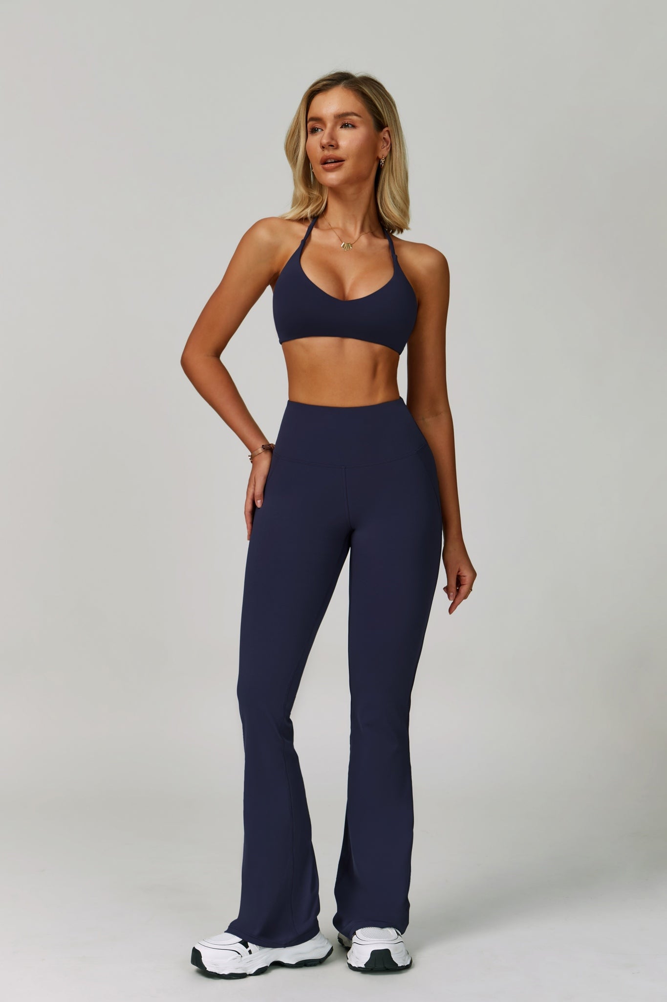 Esme Flare Leggings - Obsidian Blue - Maison and Aurora