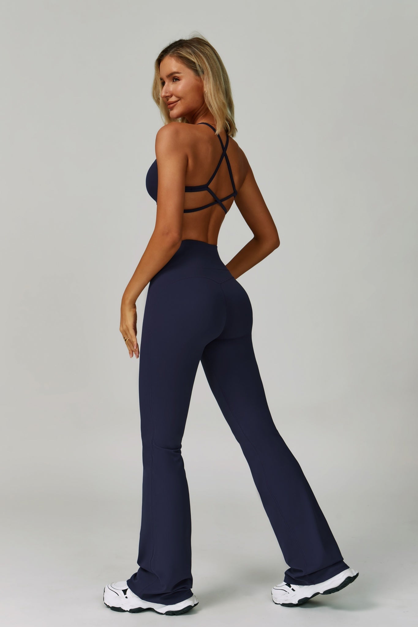 Esme Flare Leggings - Obsidian Blue - Maison and Aurora