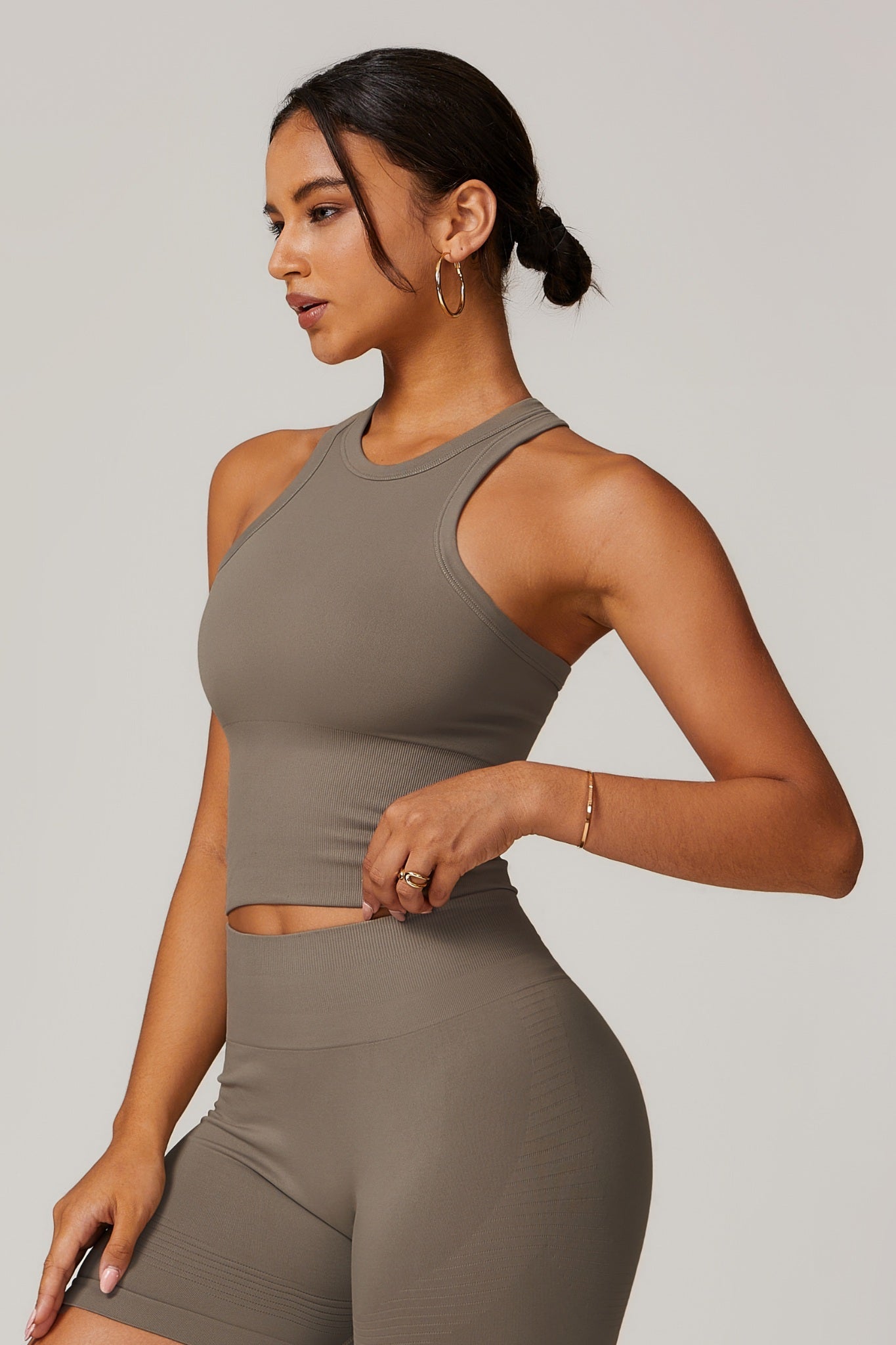 Everyday Racer Top - Grullo Brown - Maison and Aurora