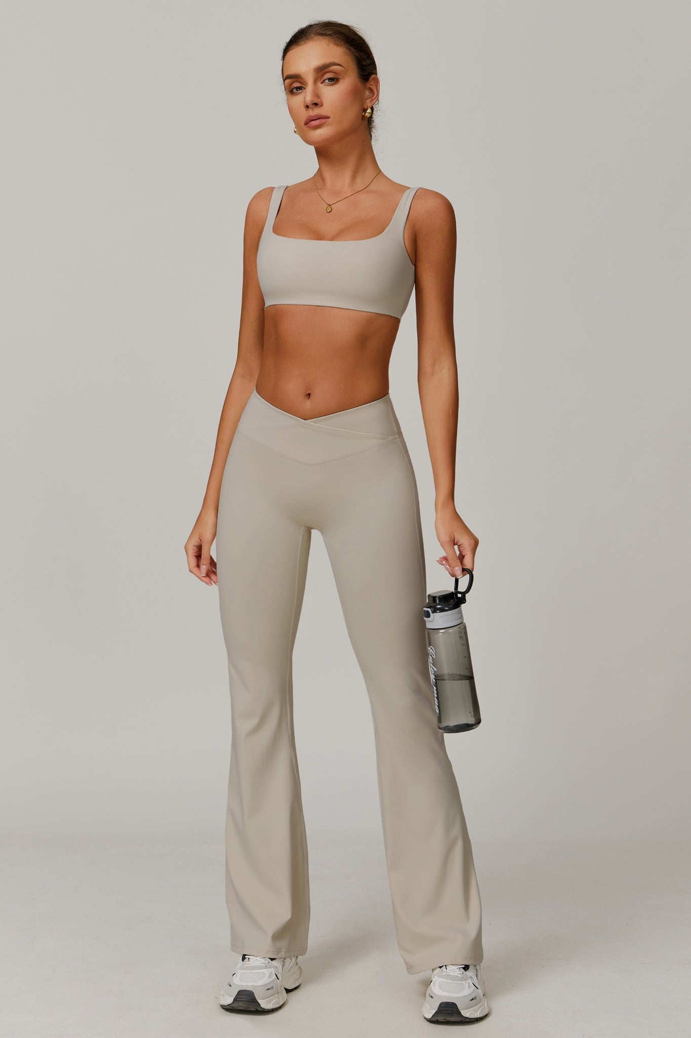 Evelyn Flare Leggings - Ivory - Maison and Aurora