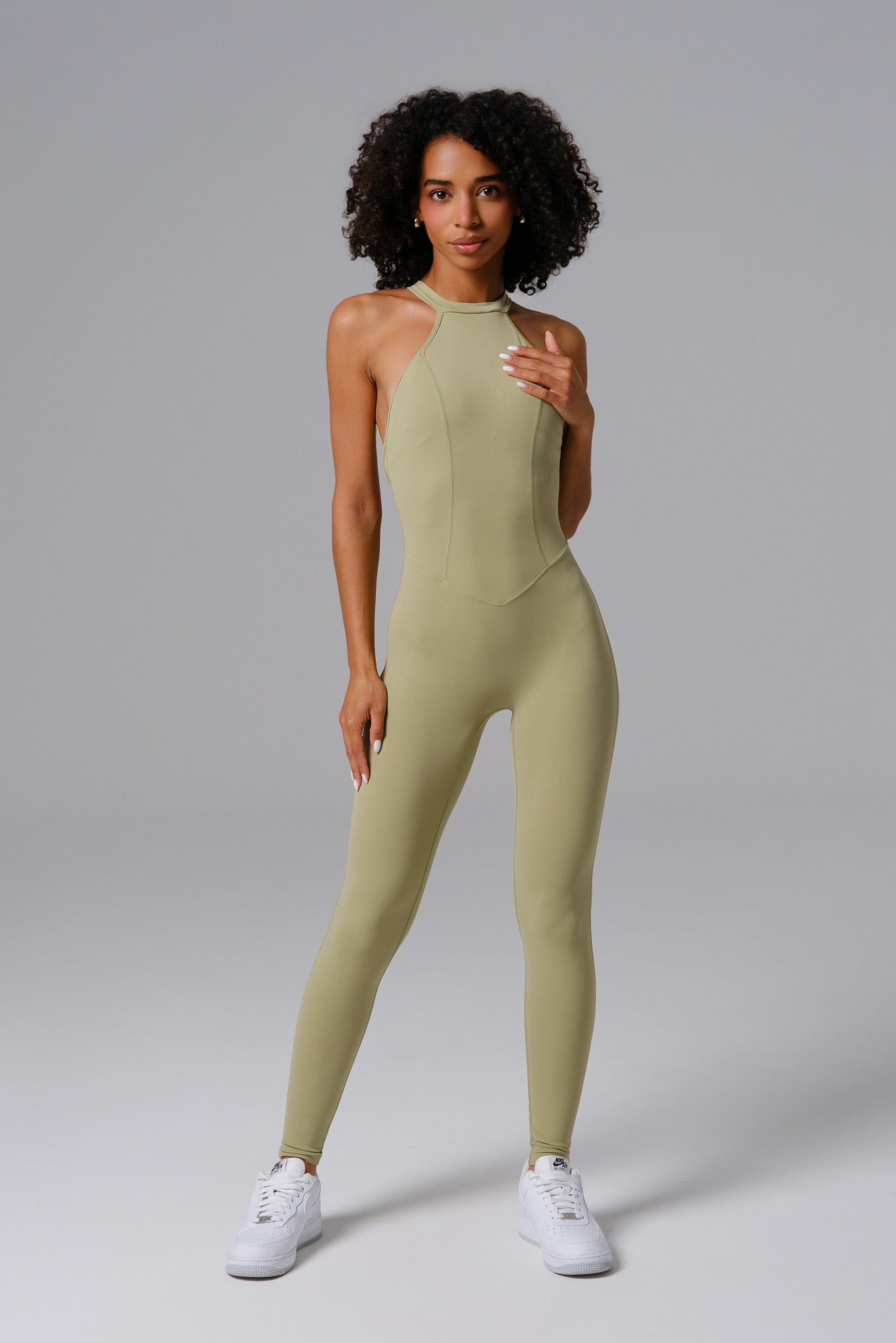 Isabella Jumpsuit - Pistachio - Maison and Aurora
