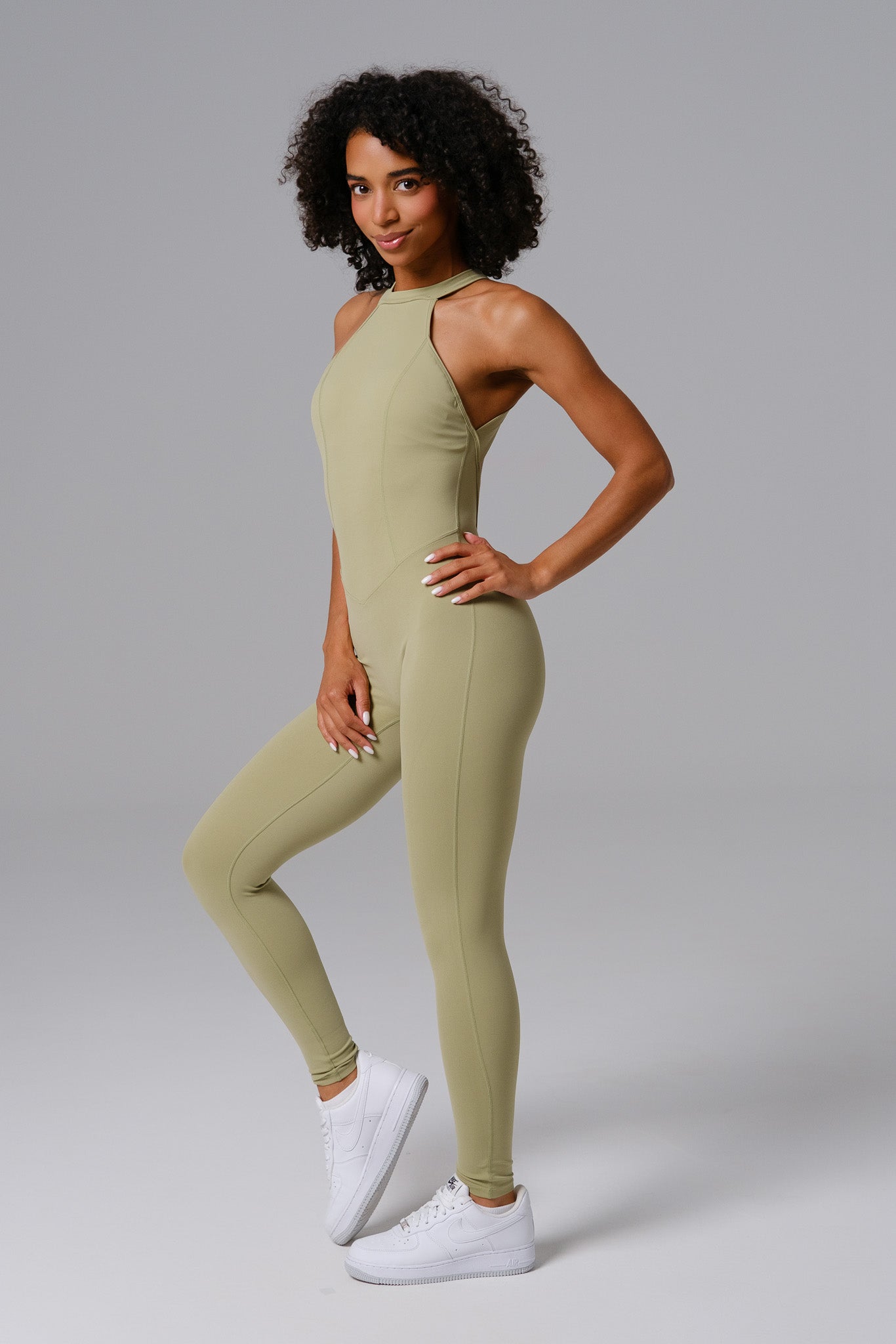 Isabella Jumpsuit - Pistachio - Maison and Aurora