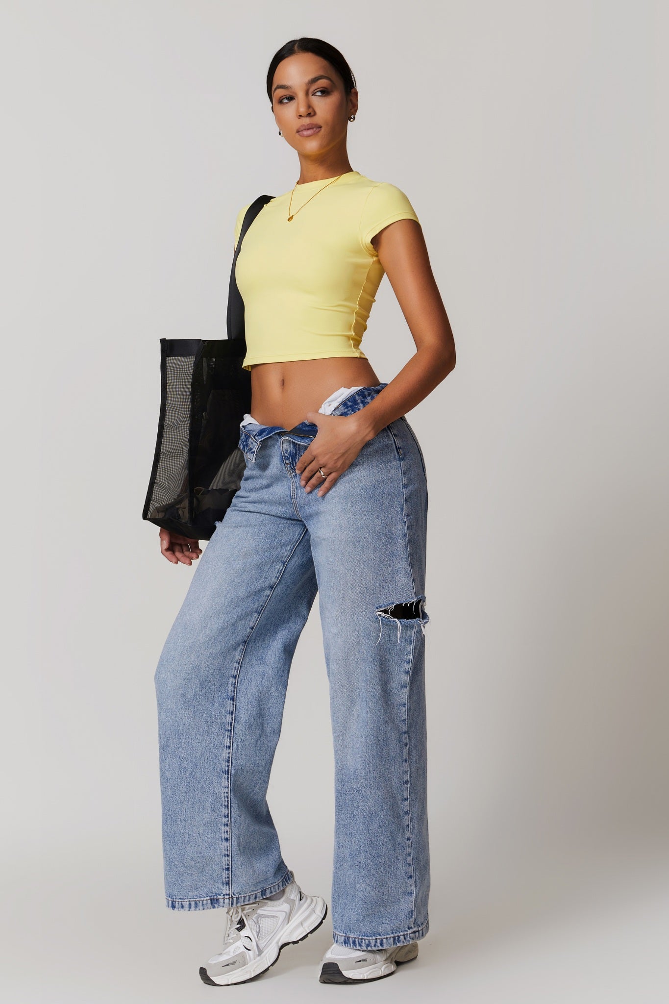 Alexa Crop Top - Lemon - Maison and Aurora