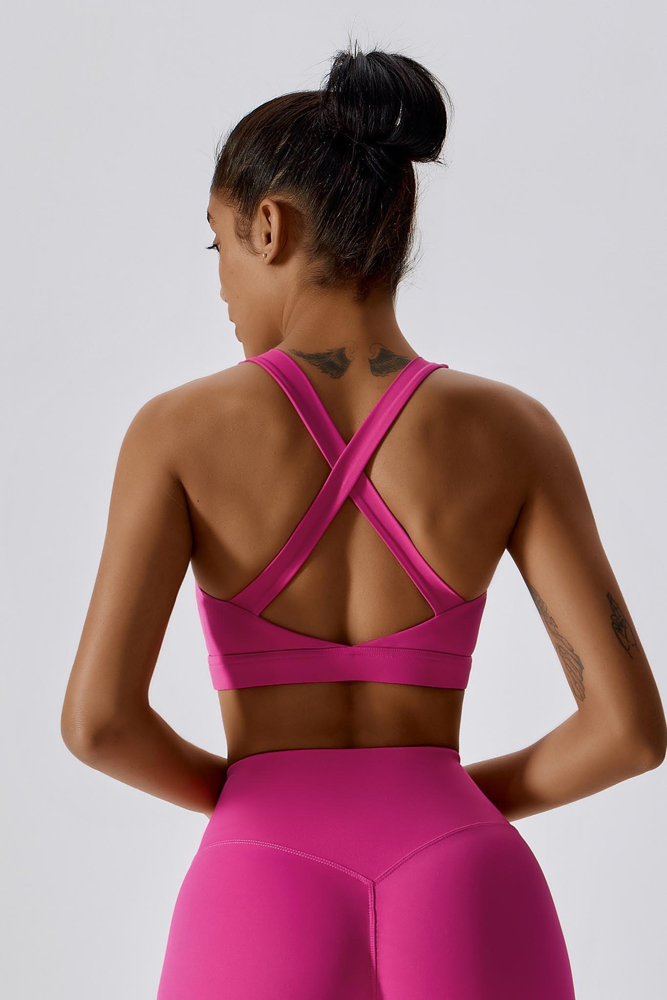 Fit Sports Bra - Magenta - Maison and Aurora