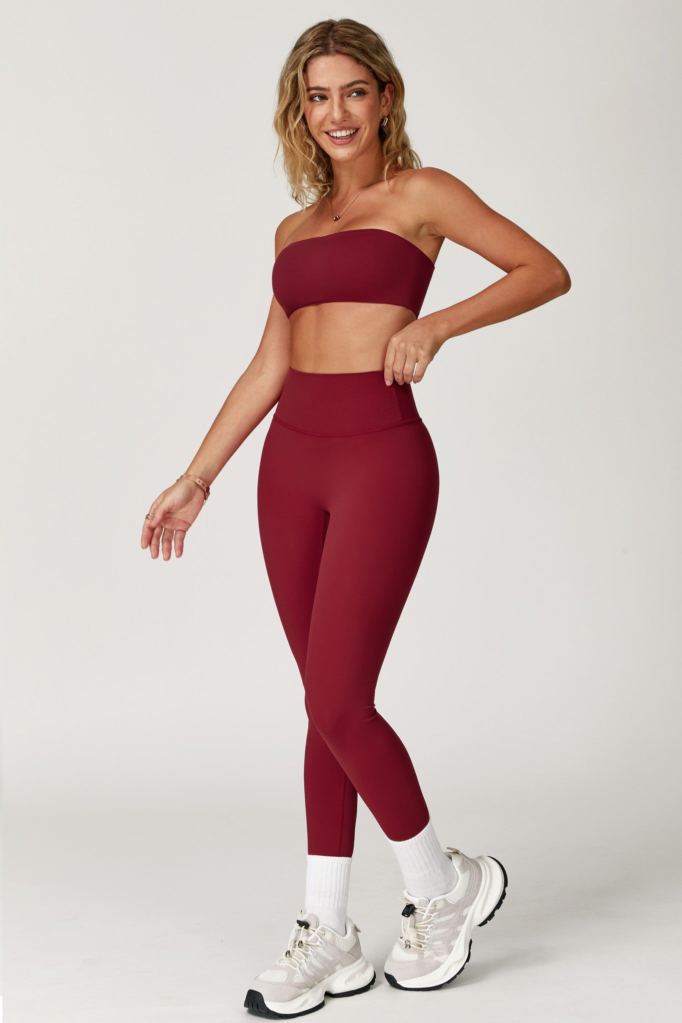 Aria Leggings - Maroon - Maison and Aurora