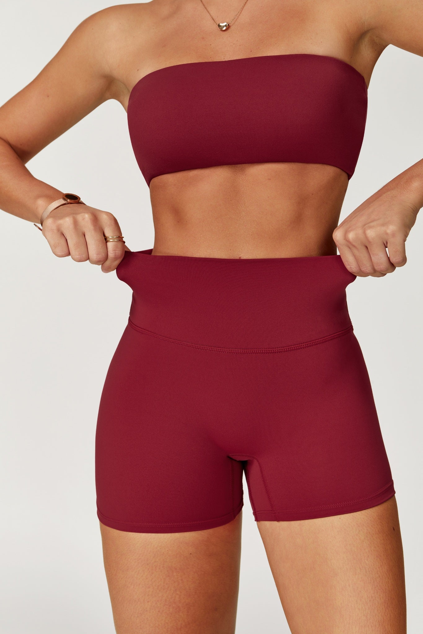 Aria Shorts - Maroon - Maison and Aurora