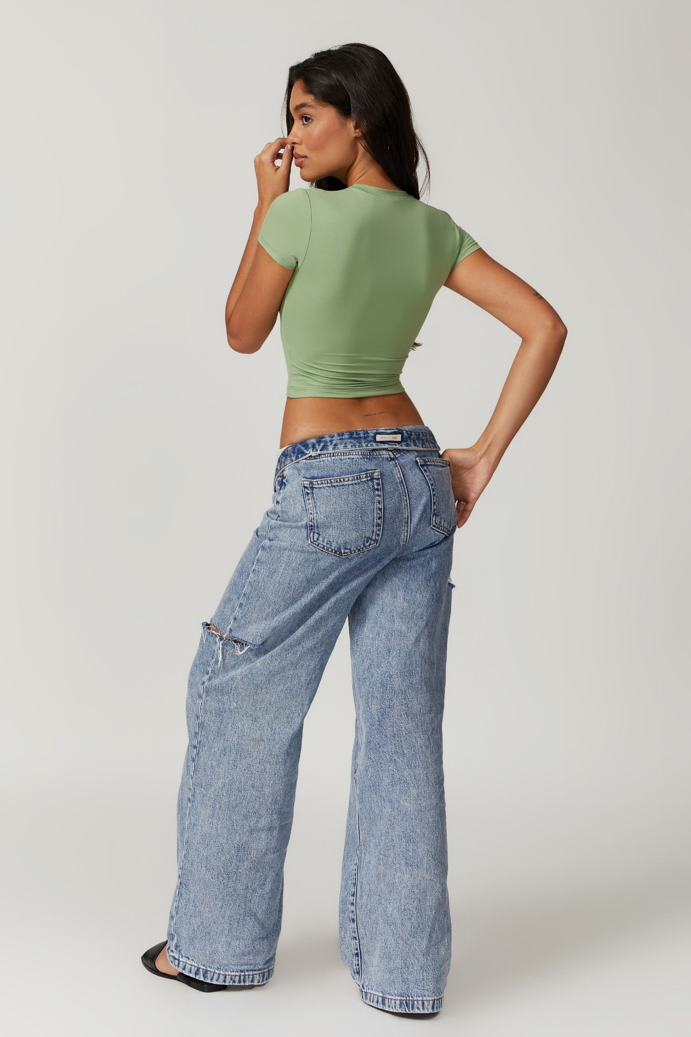 Melanie Crop Top - Matcha - Maison and Aurora