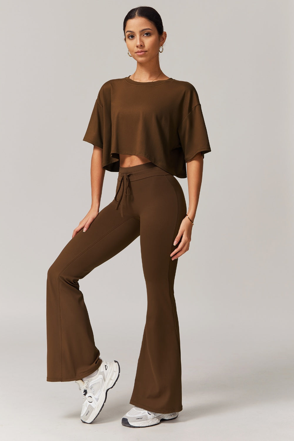 Ivy Flare Leggings - Mocha - Maison and Aurora
