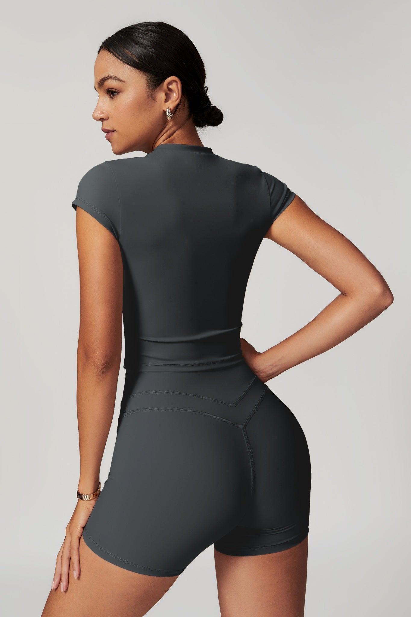 Alexa Crop Top - Onyx - Maison and Aurora