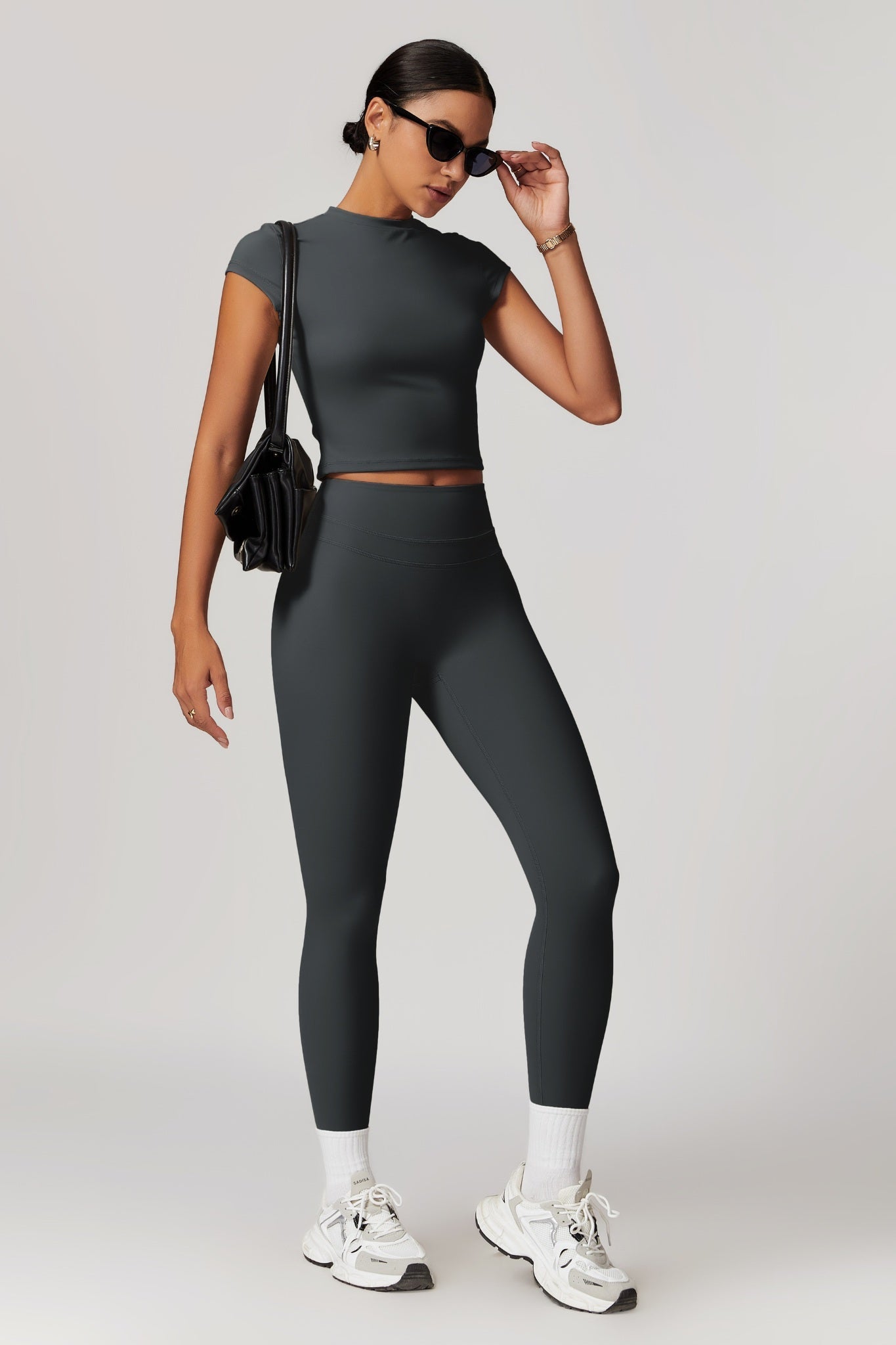 Alexa Crop Top - Onyx - Maison and Aurora