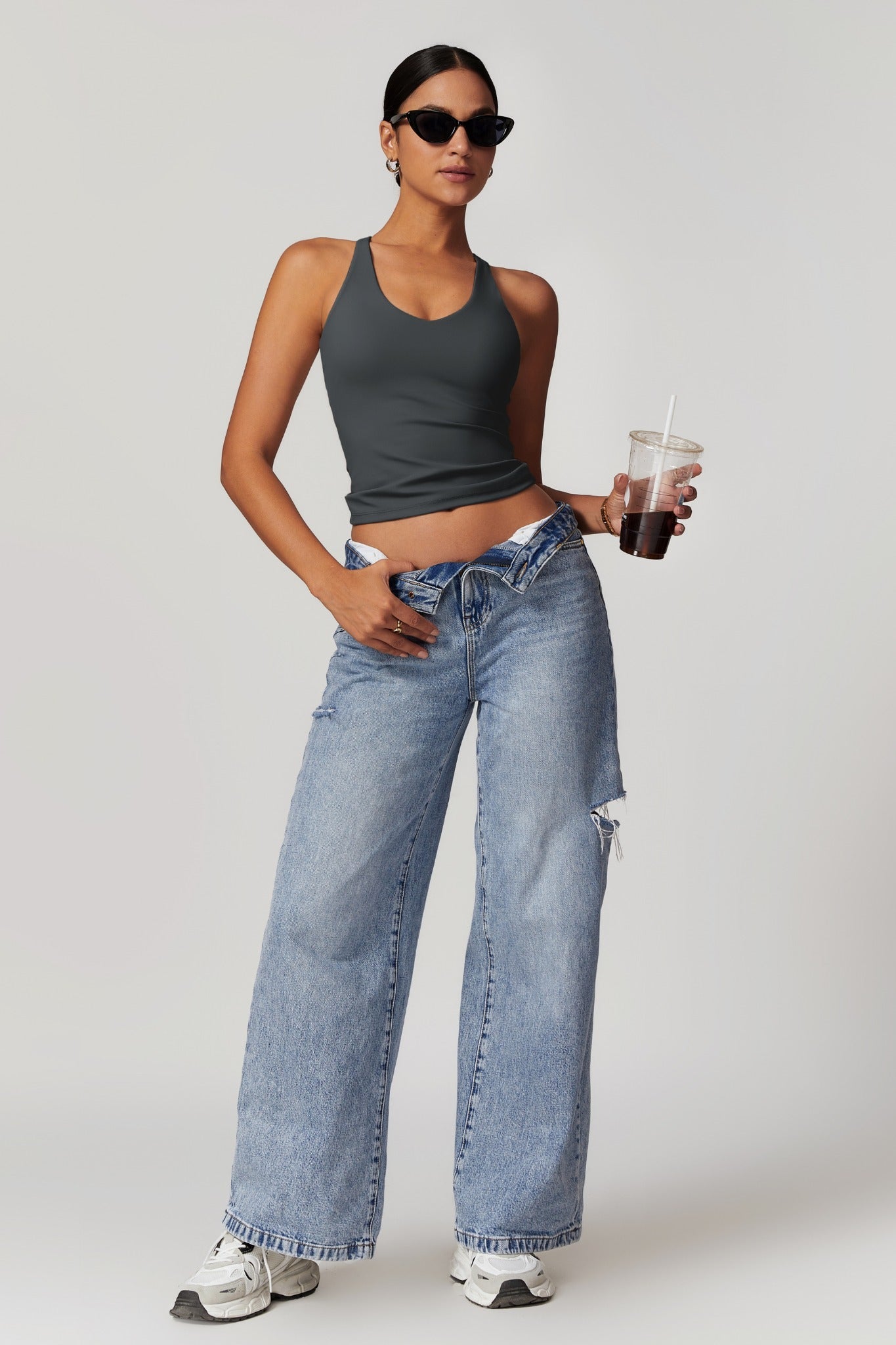 Alexa Sleeveless Top - Onyx - Maison and Aurora