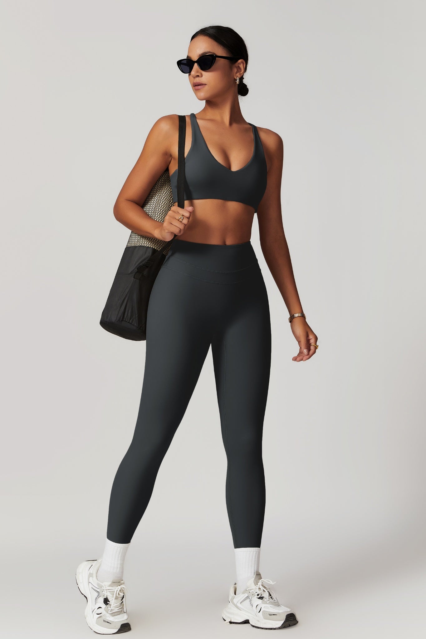 Alexa Sports Bra - Onyx - Maison and Aurora