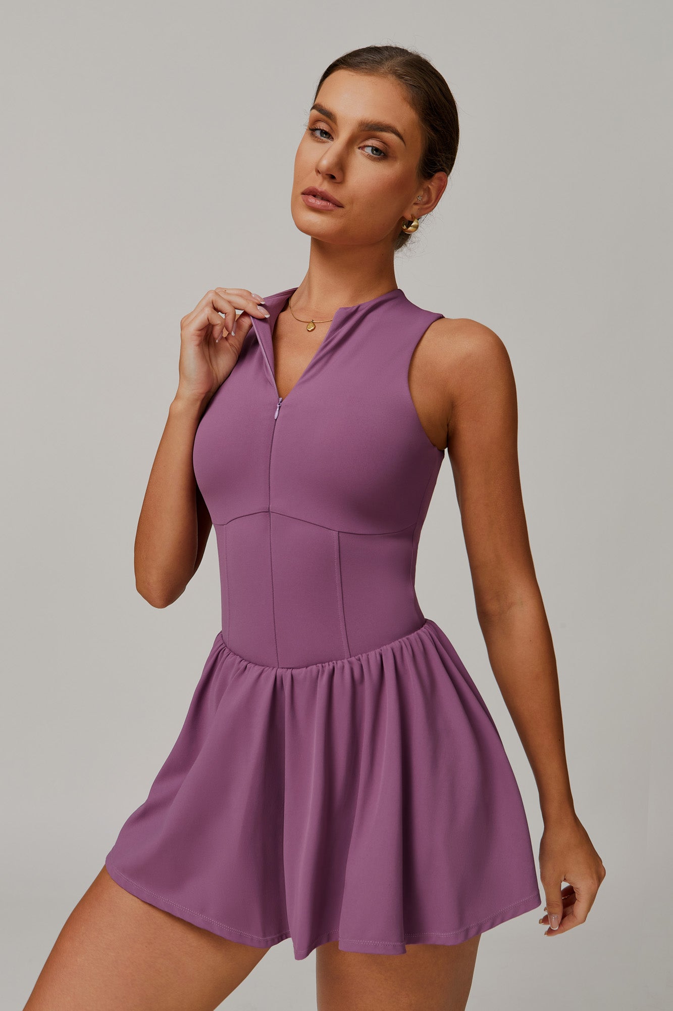 Kylie Mini Dress - Plum - Maison and Aurora