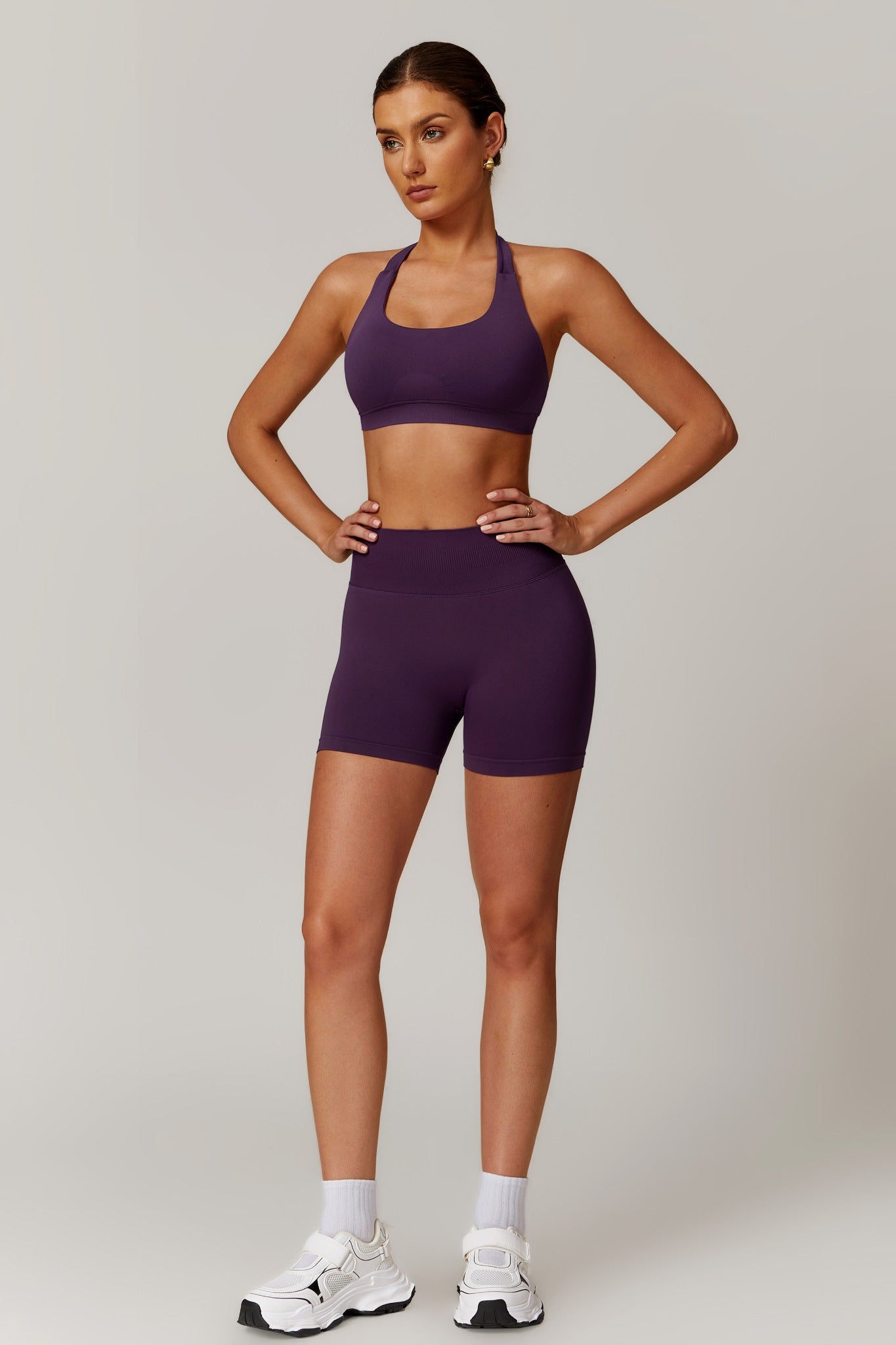 Aurora Backless Sports Bra - Purple - Maison and Aurora