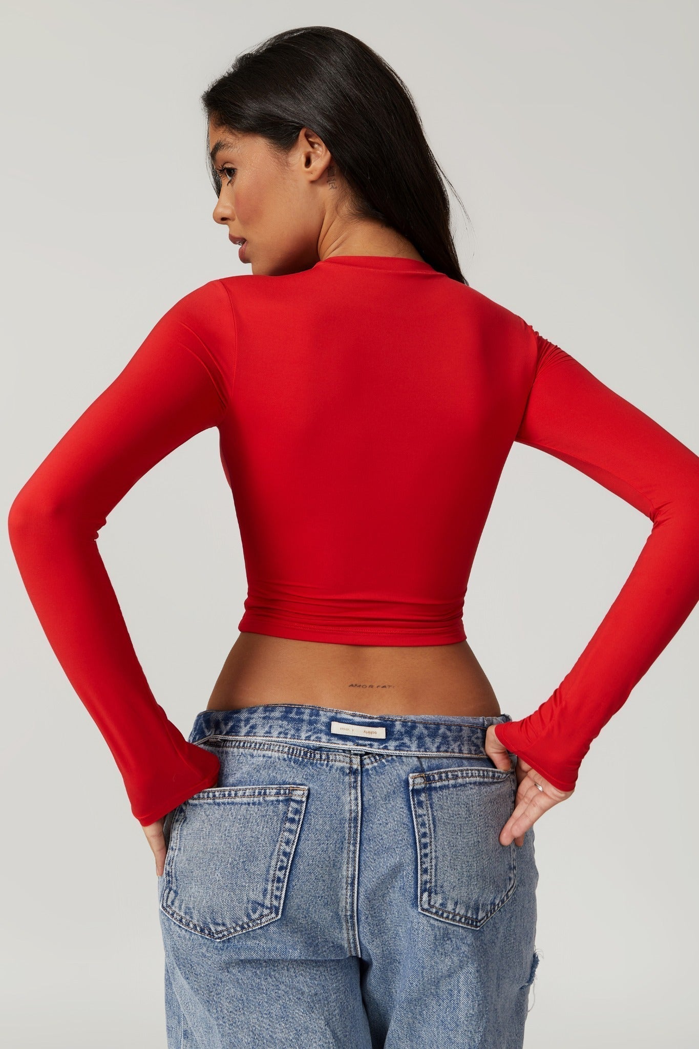 Melanie Long Sleeve Top - Red - Maison and Aurora