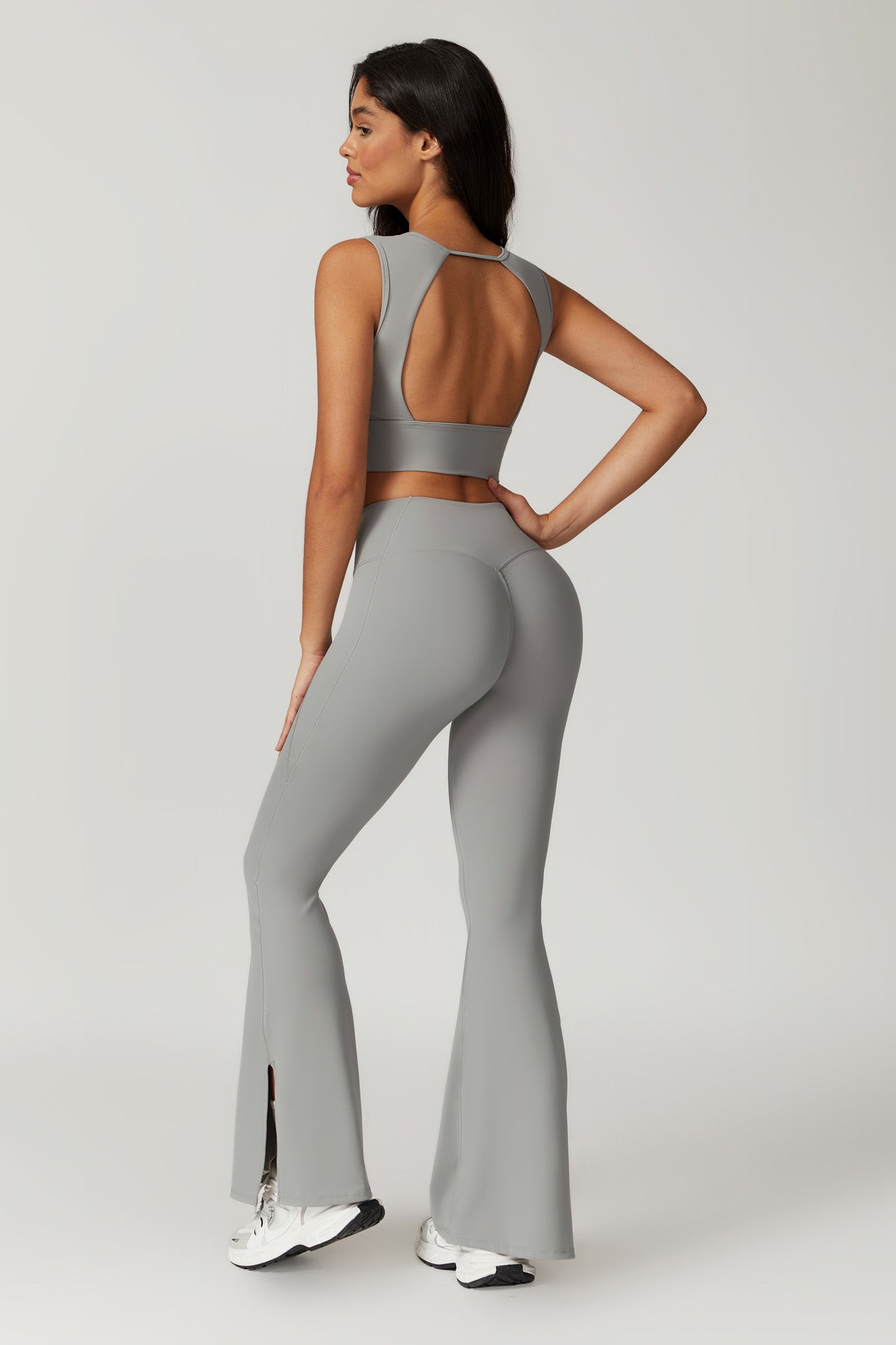 Isla Flare Leggings - Rhino Gray - Maison and Aurora