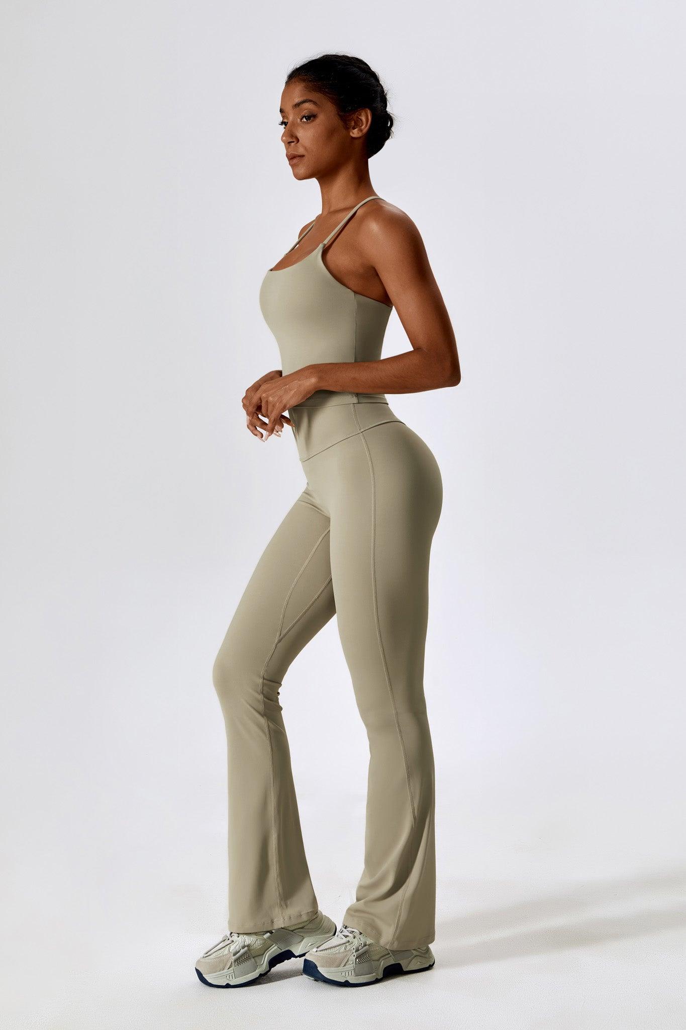 Heaven Flare Leggings - Almond Tan - Maison and Aurora