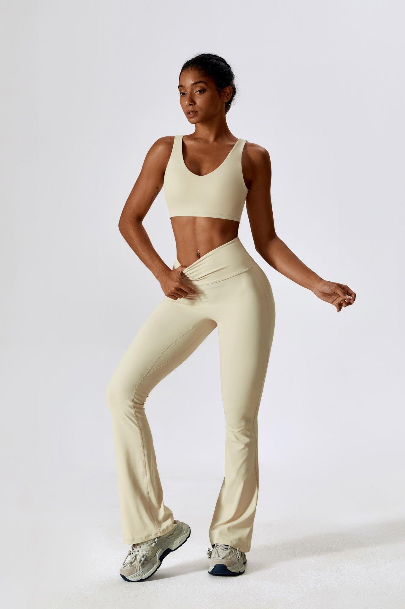 Heaven Minimalistic Sports Bra - Cream (FINAL SALE) - Maison and Aurora