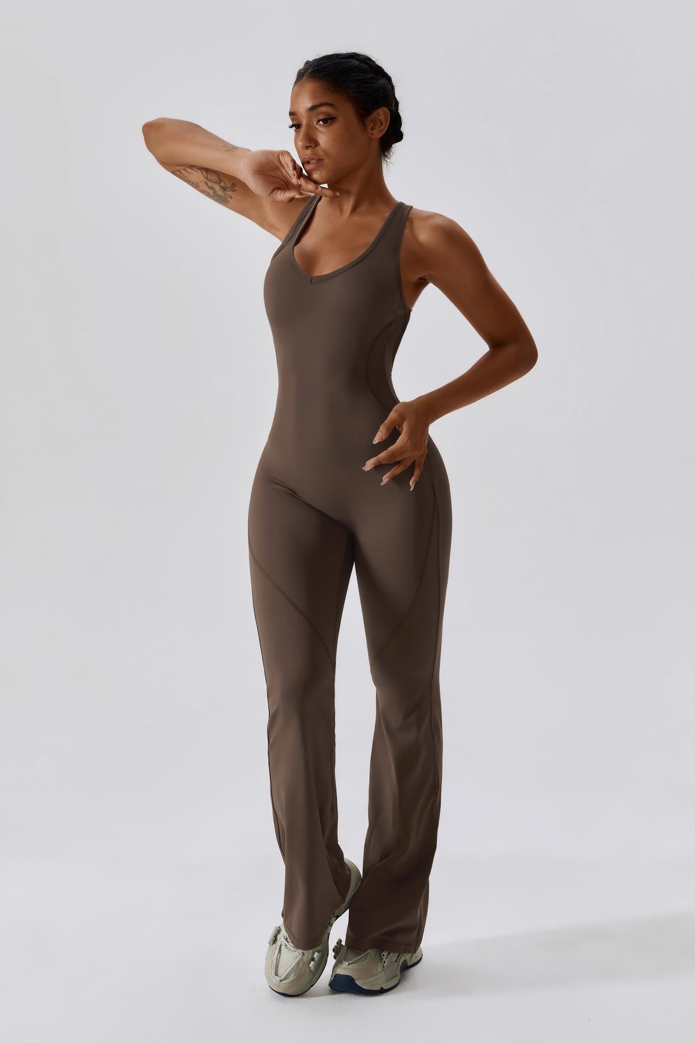 Grace Jumpsuit - Ash Brown - Maison and Aurora