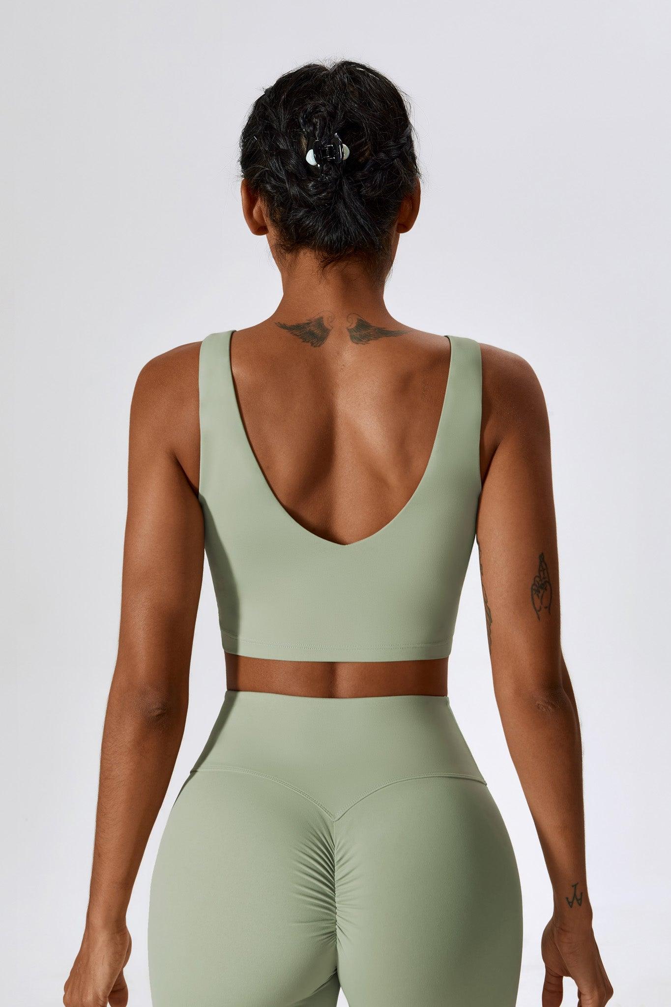 Heaven Minimalistic Sports Bra - Pistachio (FINAL SALE) - Maison and Aurora
